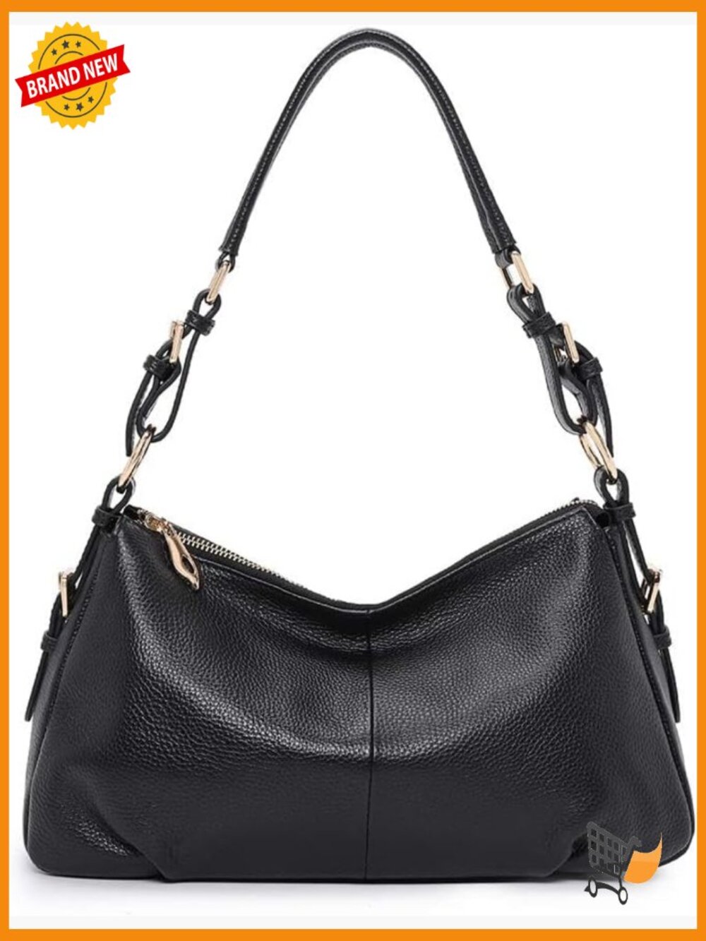 Soft Pebbled Leather Hobo Bag Top Handle Shoulder Purse Large Capacity Vintage